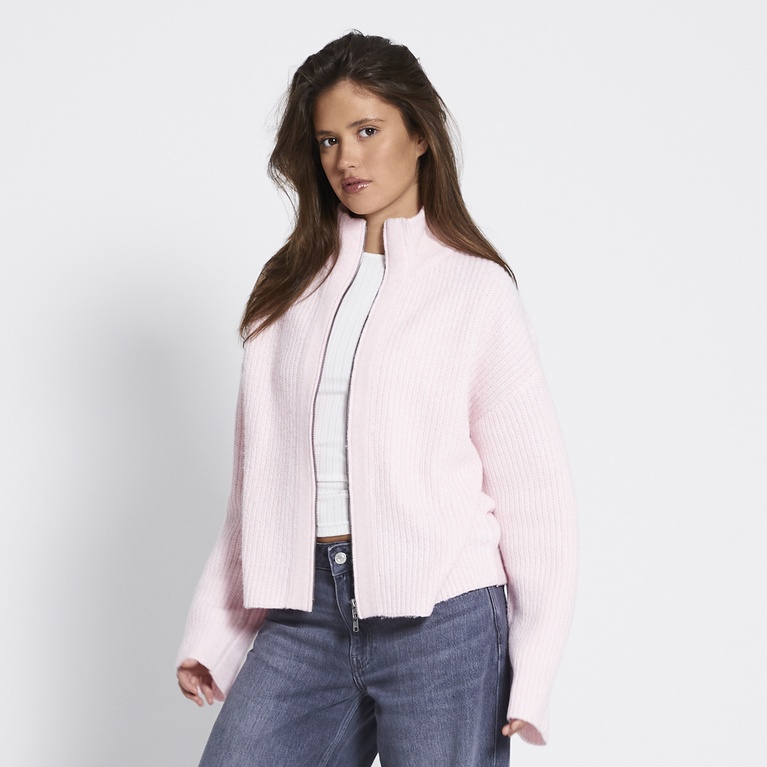 Zip knit cardigan "Zip Cardigan"